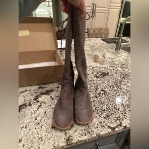 Sofft Tall Boots in Snakeskin Taupe